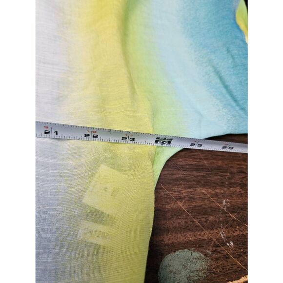 Soho Street Green Ombre Hoided Top Size Medium Caftan Swim Cover - Picture 7 of 8